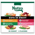 thumbnail image 1 of Nutro Natural Choice Cuts In Gravy 4 Flavors Variety Pack Wet Dog Food, 3.5 oz Tray Pack of 24, 1 of 13