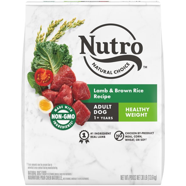 Nutro Natural Choice Lamb & Brown Rice, Dry Dog Food for Healthy Weight Adult Dog, 30 lb. Bag