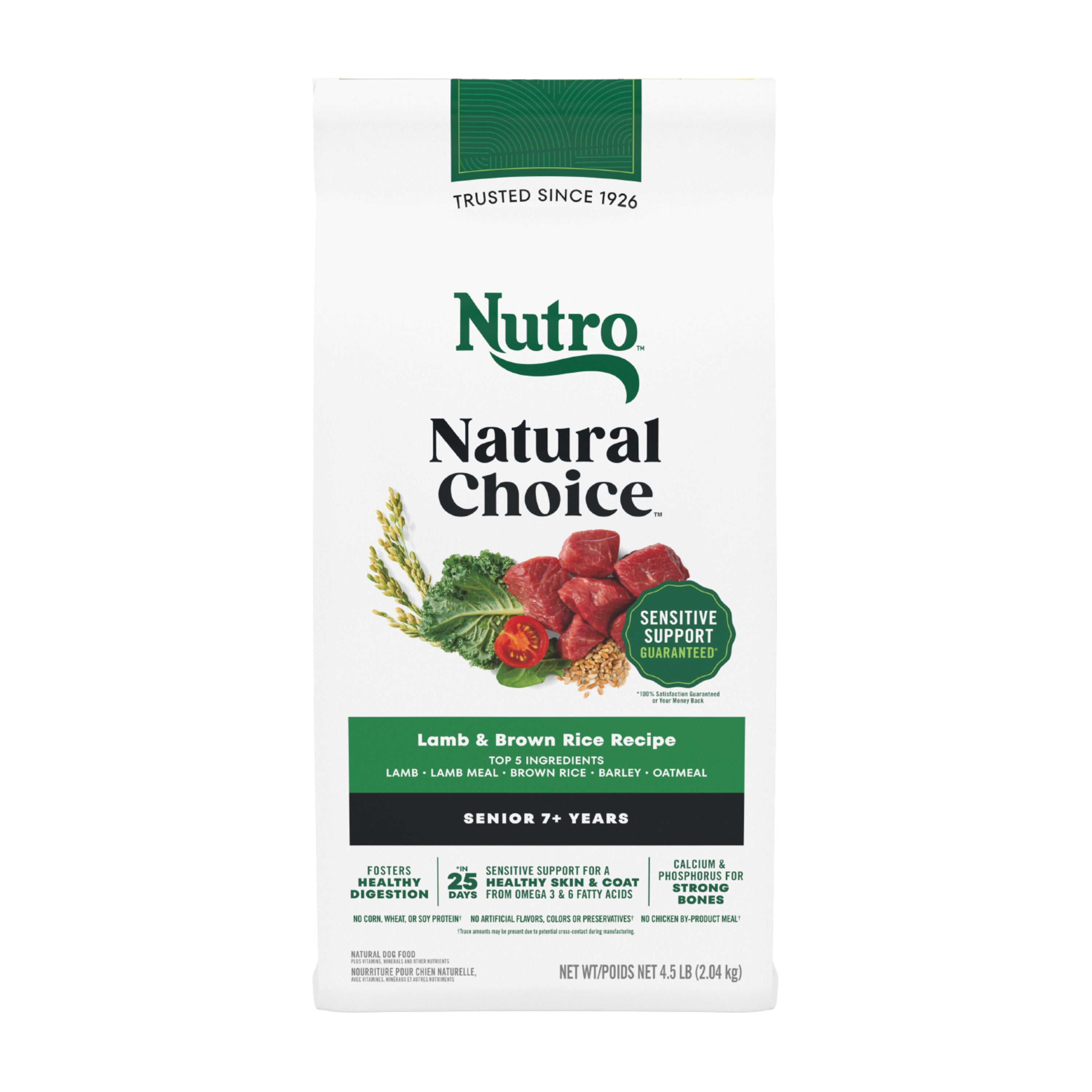 Nutro Natural Choice Adult Dog Food Dry Recipe Salmon & Brown Rice, 4.5 Lb Bag