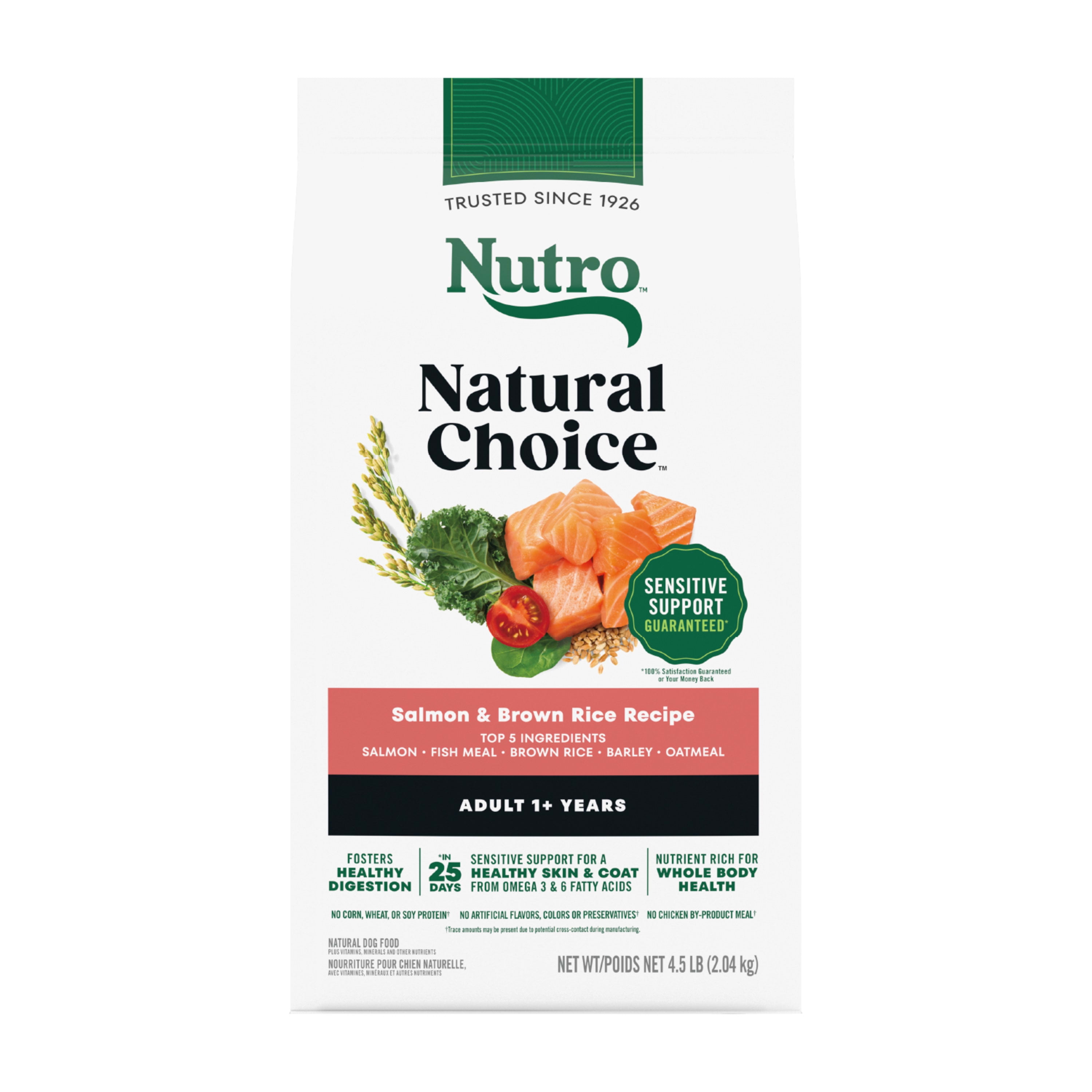 Nutro Natural Choice Senior Dog Food Dry Recipe Lamb & Brown Rice, 4.5 Lb Bag