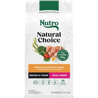 Nutro Natural Choice Senior Small Breed Dry Dog Food, Chicken And Brown Rice, 5 Lbs.