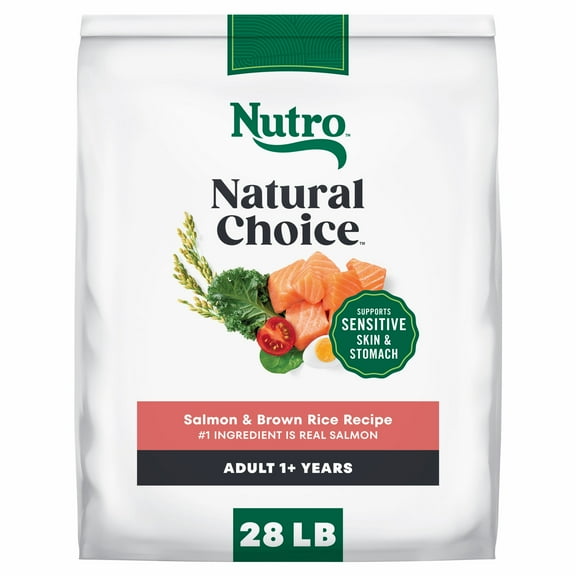 Nutro Natural Choice Adult Dry Dog Food Recipe Salmon & Brown Rice, 28 Lb Bag