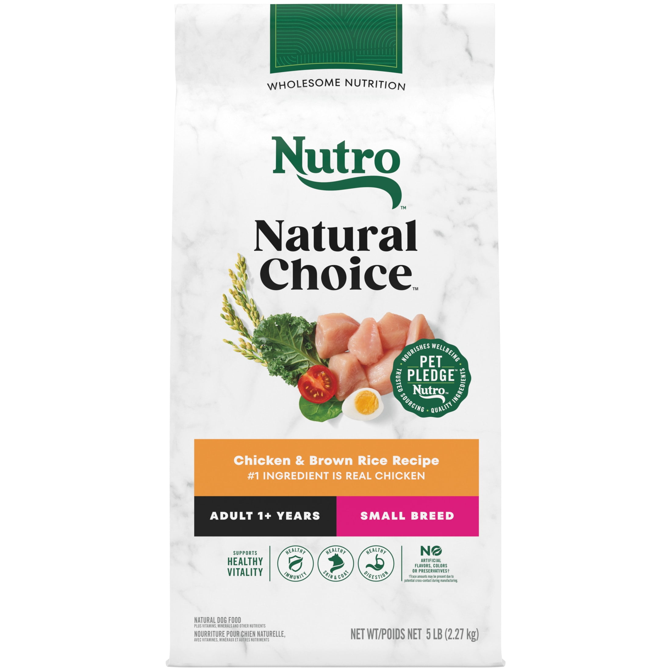 Nutro Natural Choice Adult Dry Dog Food, Chicken And Brown Rice Recipe 5 Lbs.  - Walmart.com