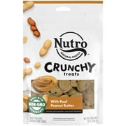 Nutro Real Peanut Butter Flavor Crunchy Treats for Dogs, 10 oz Pouch