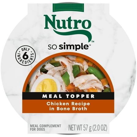 Nutro So Simple Chicken Recipe In Bone Broth Wet Dog Meal Complement, 2 Oz Tray