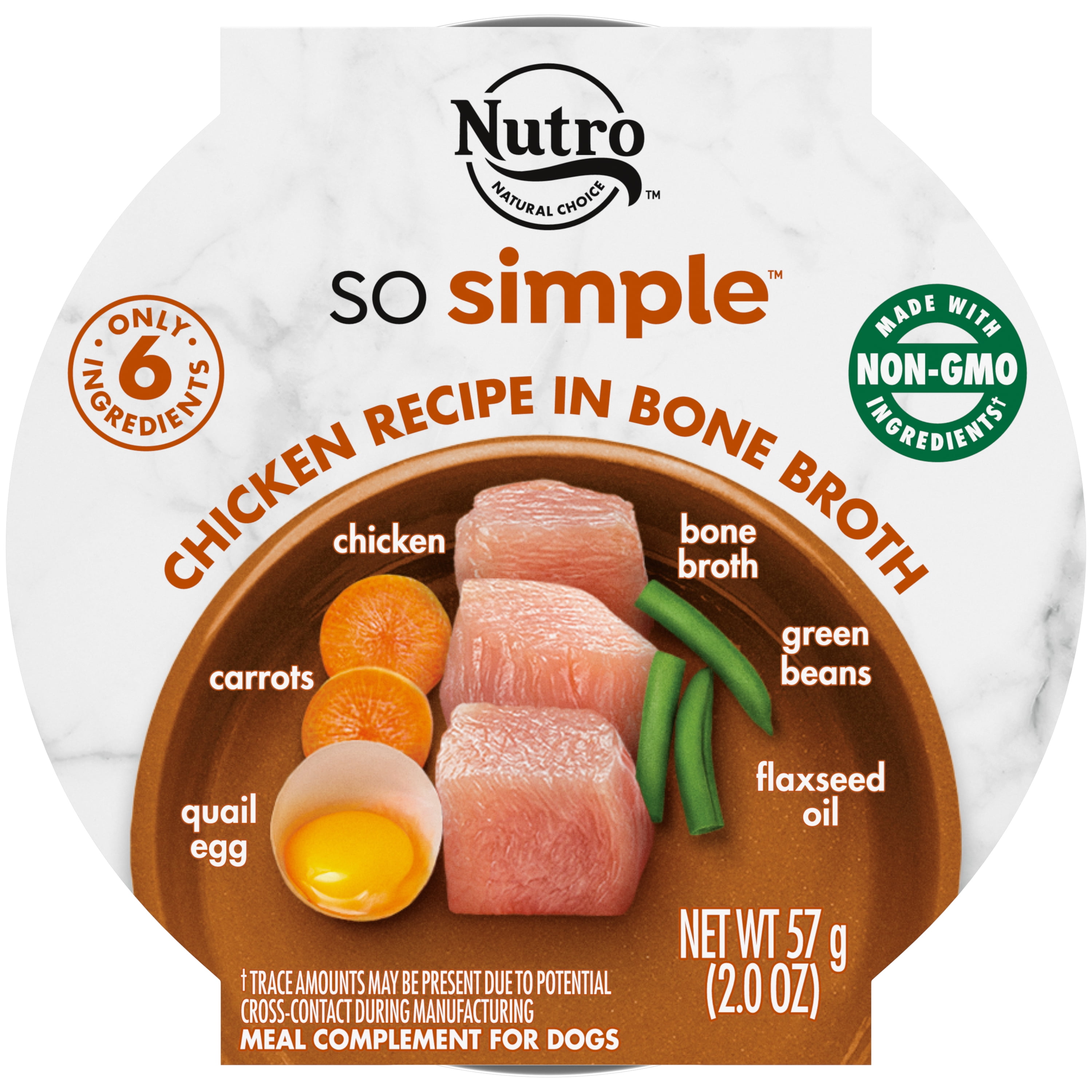 Chicken broth on dog food top