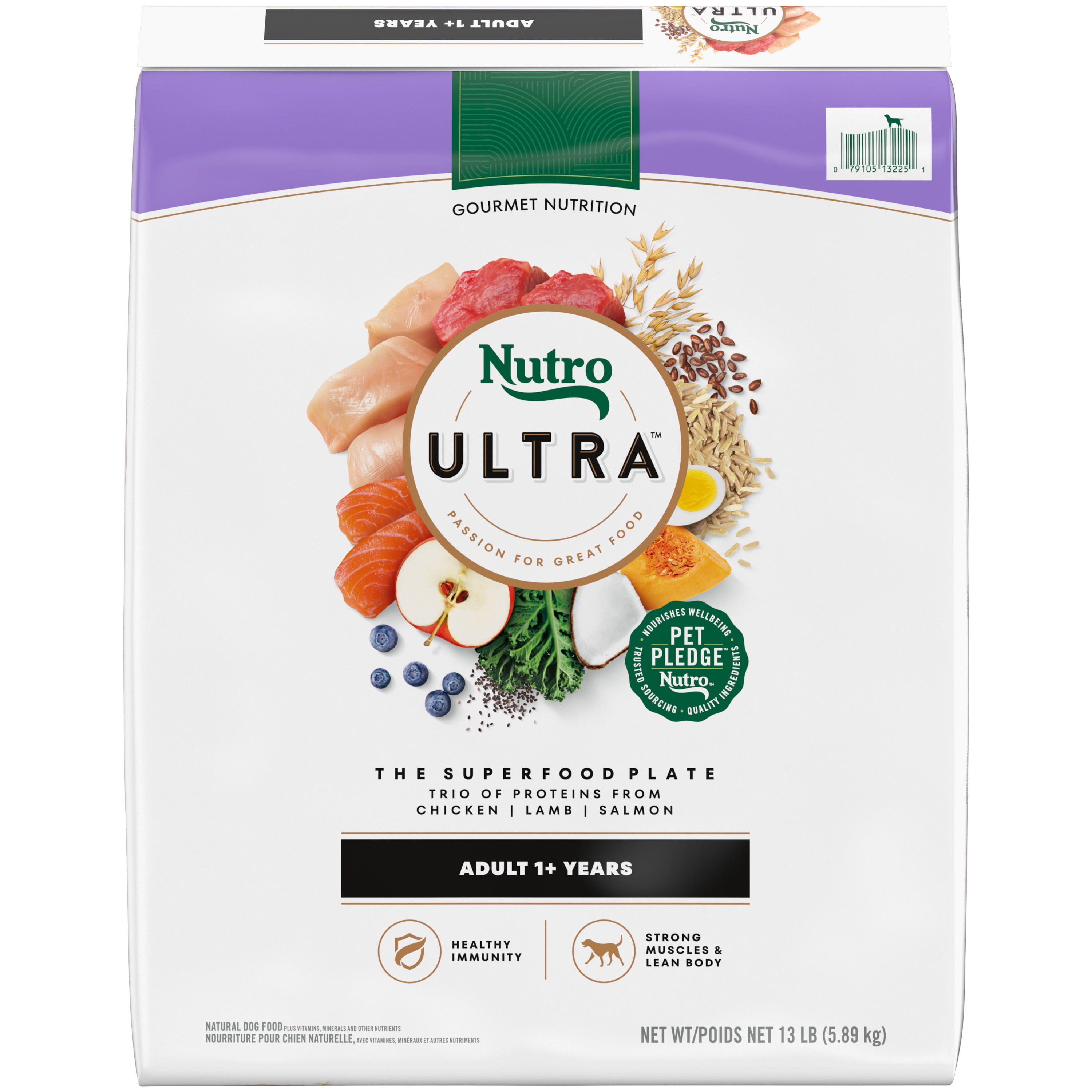 Nutro Ultra Adult Dry Dog Food With A Trio Of Proteins From Chicken Lamb And Salmon 13 Lb. Bag Walmart