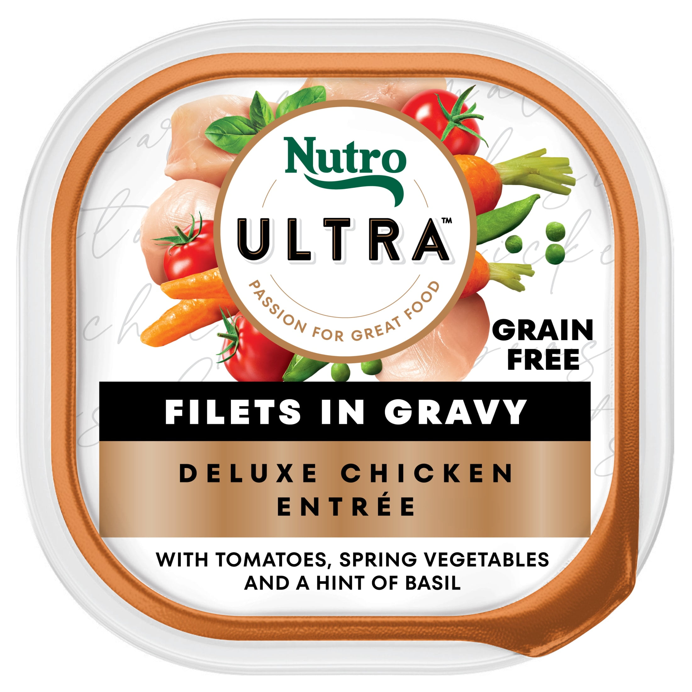 Nutro Ultra Grain Free Filets In Gravy Deluxe Chicken Entree Wet Dog Food, (24) 3.5 oz Trays