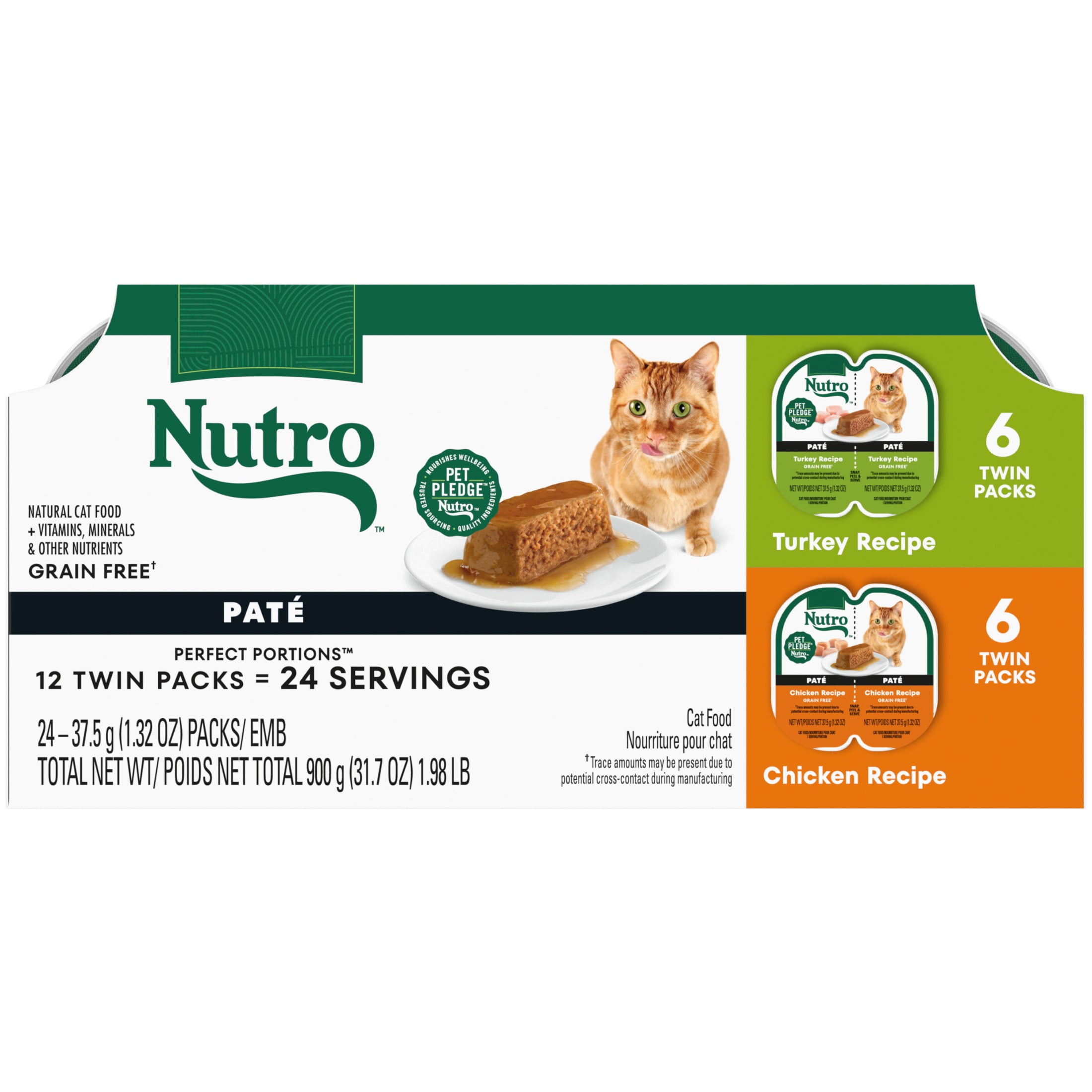 Nutro Perfect Portions Grain-Free Chicken Recipe Cat Food Trays Nutro Perfect Portions Grain-Free Chicken Recipe Cat Food Trays