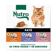 Nutro Wet Cat Food Pate MultiPack Salmon & Tuna; Chicken & Liver and Chicken; 24 2.64 oz. Trays