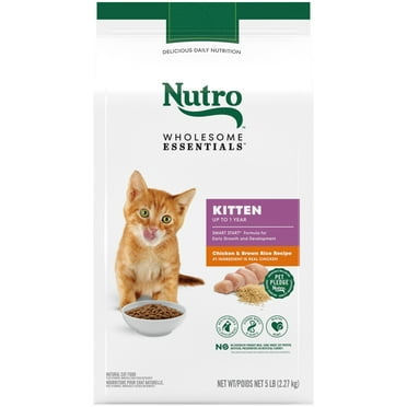 Nutro Wholesome Essentials Kitten Dry Cat Food, Chicken & Brown Rice Recipe, 5 Lbs.
