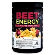 Nutrology s Beet Energy O2 - All-Natural Pre-Workout Featuring Beet Root Powder. Increase energy, focus   Vitamin C, Yerba Mate, Mushroom O  Blend, Electrolyte Blend   Passion Fruit 30 servings