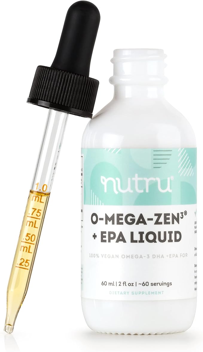 Nutru OMegaZen3 +EPA Vegan Omega 3 DHA EPA Liquid Supplement Algal
