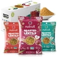 thumbnail image 1 of Nutruit Crunchy Roasted Lentil Snacks - Variety Snack Box - Vegan, Gluten Free, Non-GMO, High Protein, Low Calorie, Healthy On-The-Go Snacks - 1.2oz Packs (20-Pack Variety Box), 1 of 6