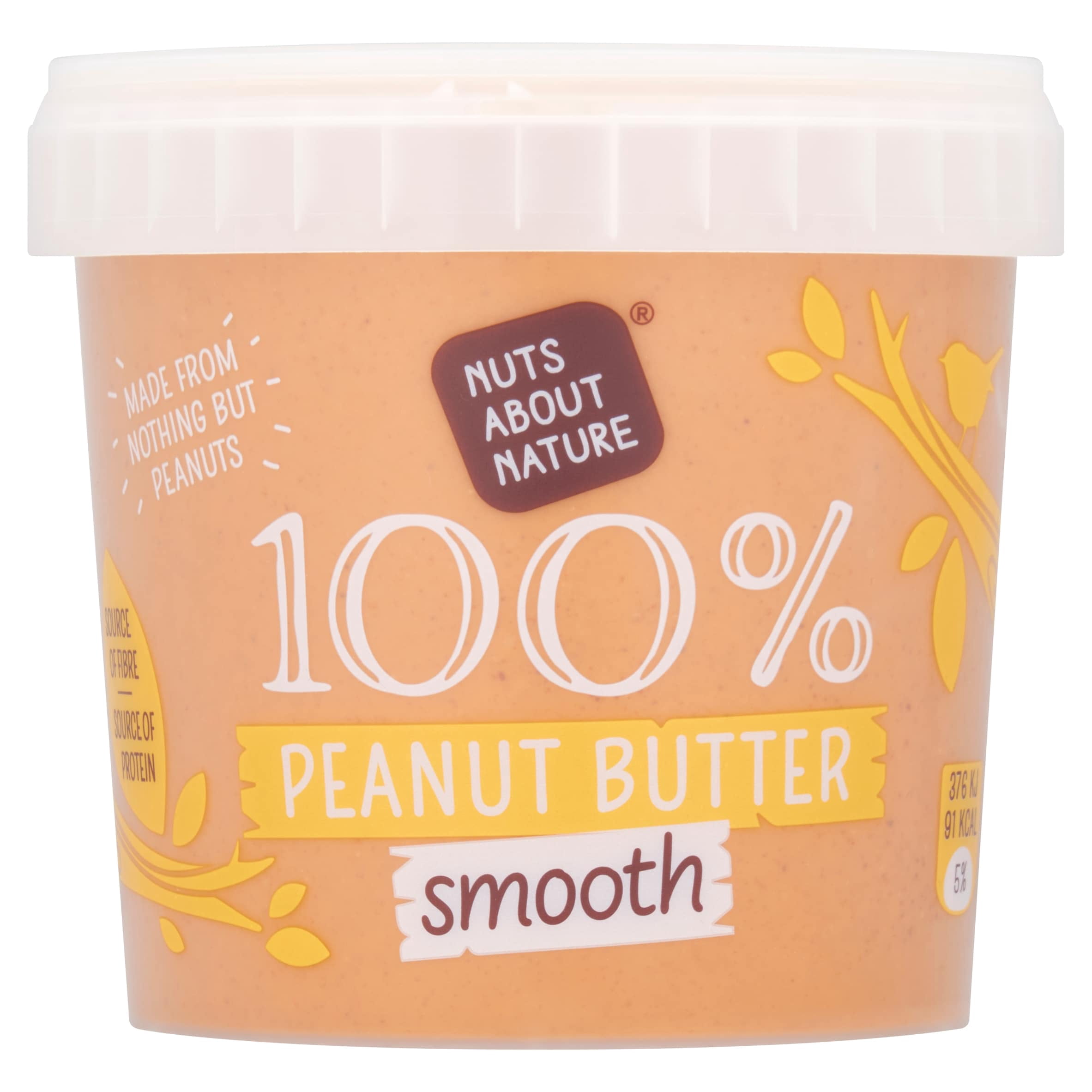 Nuts About Nature 100% Peanut Butter Smooth No Added Sugar 1Kg, Imported from Britain