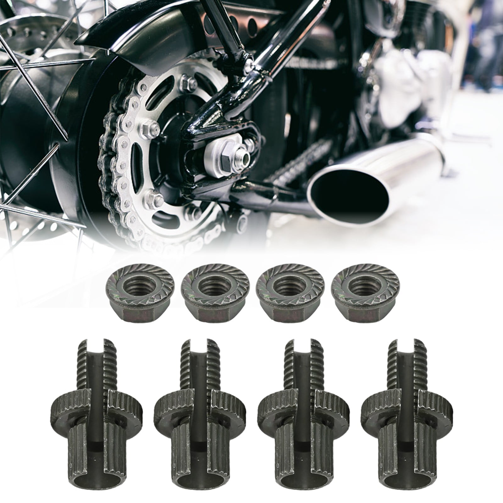 Nuts Adjuster Nuts 34-67090 4pc Universal 8mm M8 Adjuster Nuts Bolts Brake Clutch Cable Adjuster For Motorcycle ATV