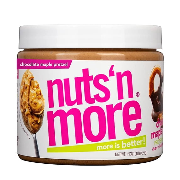 Nuts 'N More Chocolate Maple Pretzel High Protein Peanut Spread - 16 oz (454 Gra