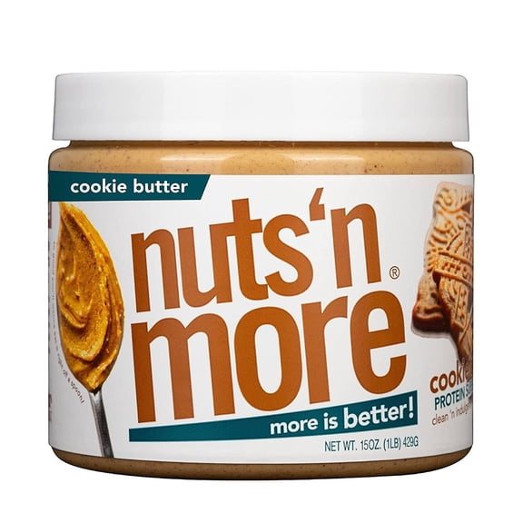 Nuts 'N More Cookie Butter High Protein Peanut Spread - 16 oz (454 Grams) by Nut