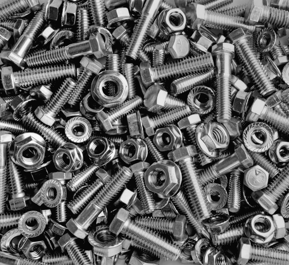 Nuts and bolts Waterloo Quebec Canada Canvas Art - David Chapman Design Pics (16 x 14)