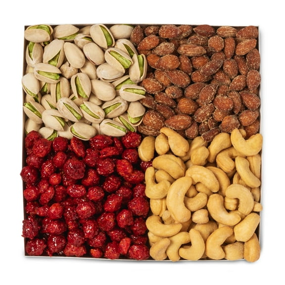 Nuts.com Mixed Nut Sampler  Variety Snack Box for Festive Gifts  1.25Lb Gift Package Includes Pistachios, Peanuts, Hickory Smoked Almonds, Roasted and Salted Cashews