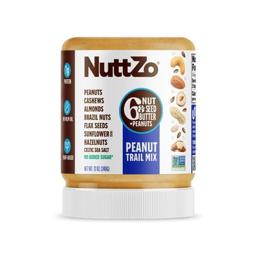NuttZo Natural Peanut Trail Mix, 6 Nut & Seed Butter Spread, 12 oz.