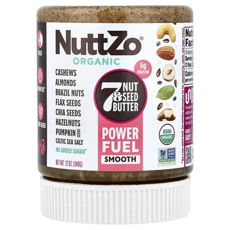Nuttzo Organic Power Fuel, 7 Nut & Seed Butter, Smooth, 12 oz (340 g)