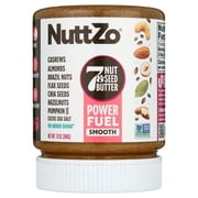 NuttZo Organic Power Fuel Smooth 7 Nuts & Seeds Butter Spread | Paleo and Keto Friendly | Peanut & Gluten Free, Kosher, No Added Sugar or Oil | 12 oz Jar