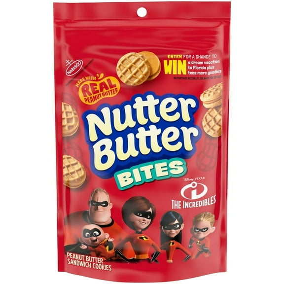 Nutter Butter Bites Peanut Butter Sandwich Cookies, 8 oz (2 Pack)