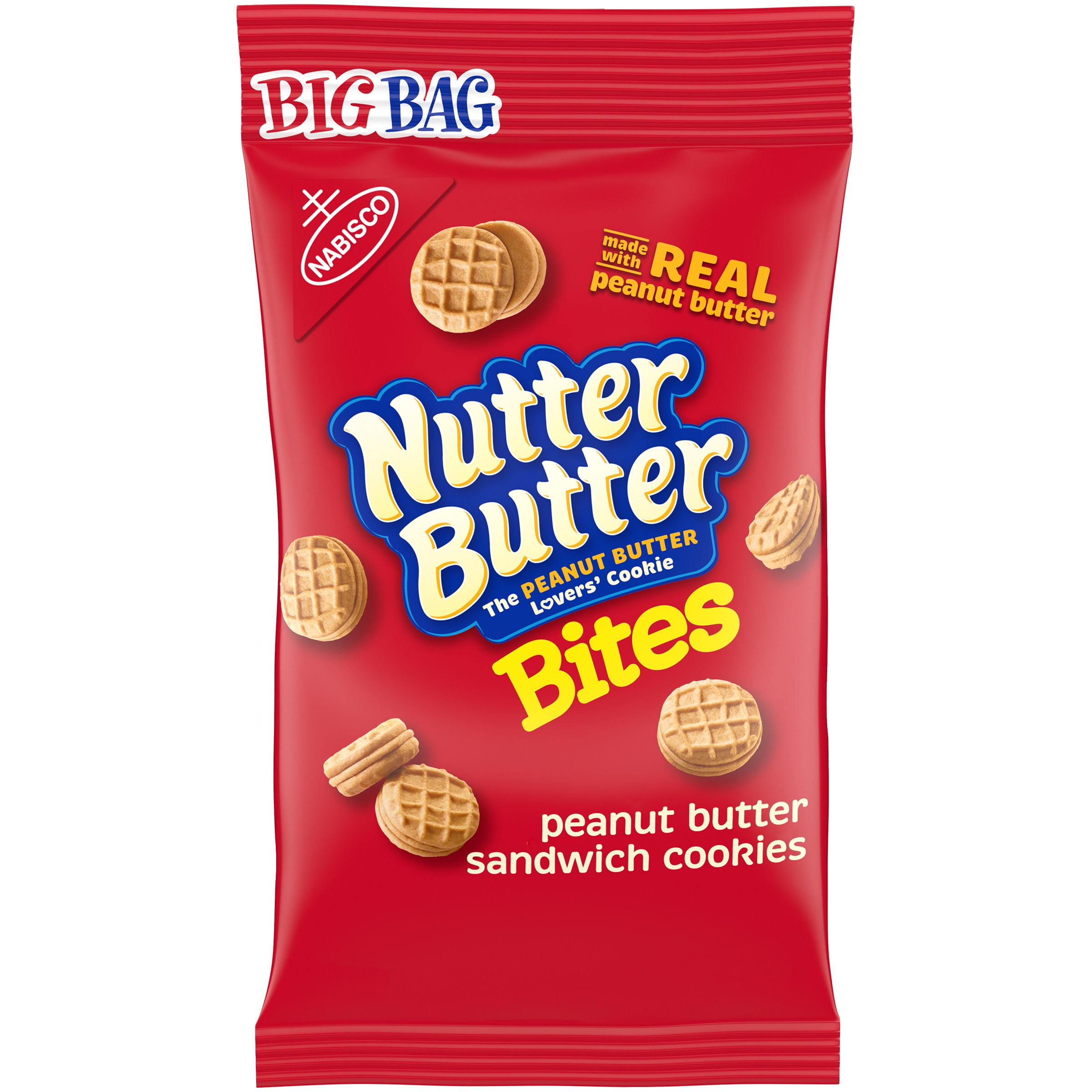 Nutter Butter Bites Peanut Butter Sandwich Cookies Big Bag, 3 oz