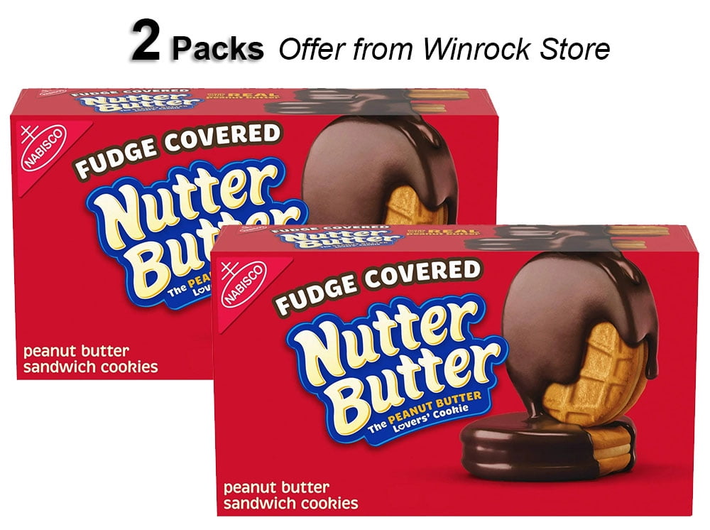 Nutter Butter Fudge Covered Peanut Butter Sandwich Cookies, 7.9 oz (2 Pack) Offer from Winrock Store