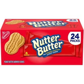 Nutter Butter Peanut Butter Sandwich Cookies, 1.9 oz., 24 count Pack of 2