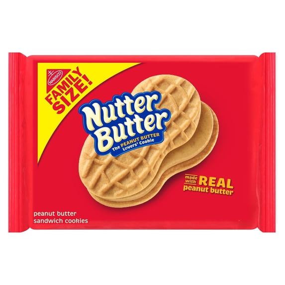 Nabisco Nutter Butter Peanut Butter Sandwich Cookies - Family Size (Pack of 32)