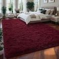 thumbnail image 1 of Nuttumico Large Burgundy Red Rug for Living Room, 5x8 Feet Large Fluffy Area Rugs for Bedroom, Thick Plush Carpet for Kids Room, Non-Slip Rectangle Fluffy Carpets for Home Decor, 1 of 8
