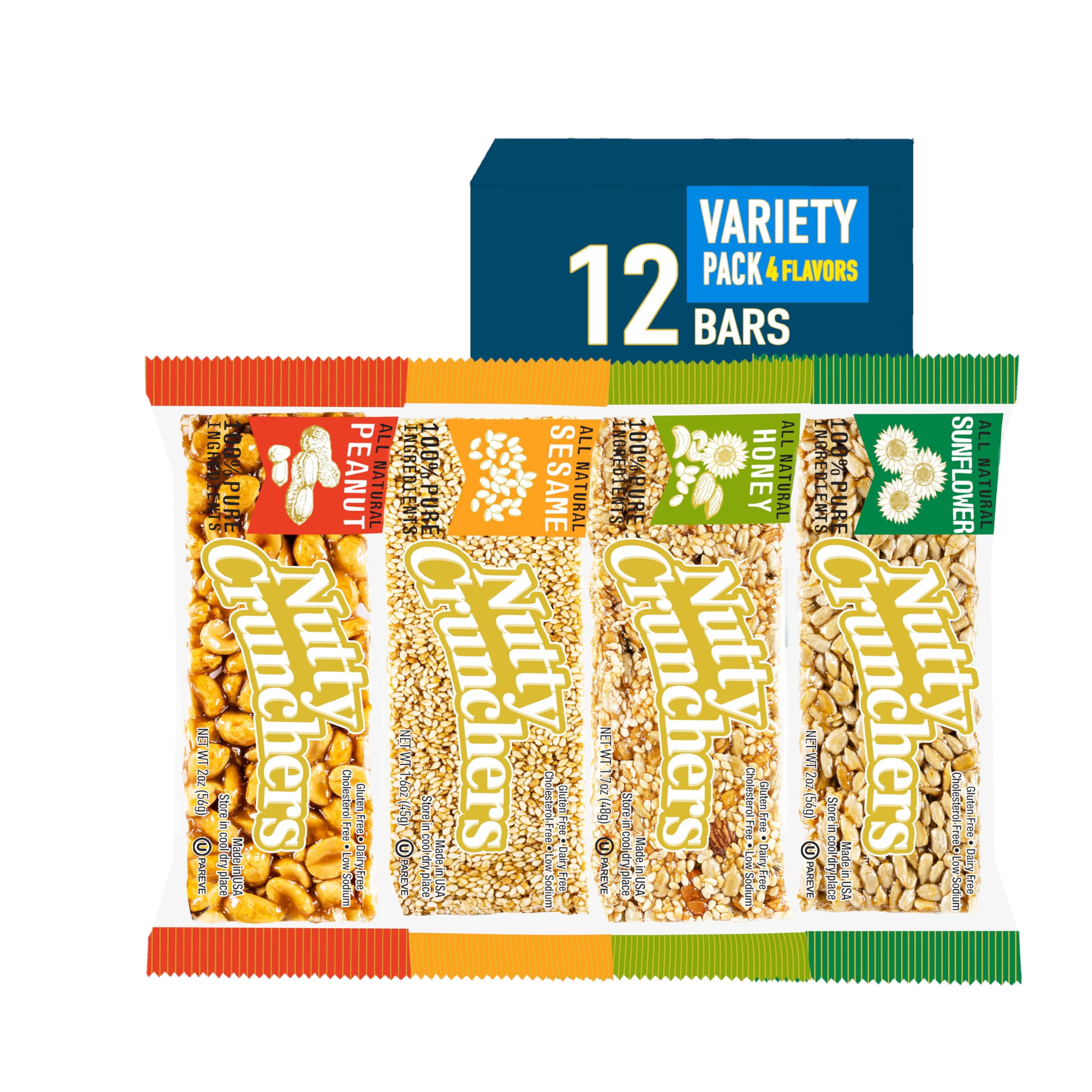 Nutty Crunchers All Natural TGF4 Ingredients (Variety Pack (4 Flavors ...