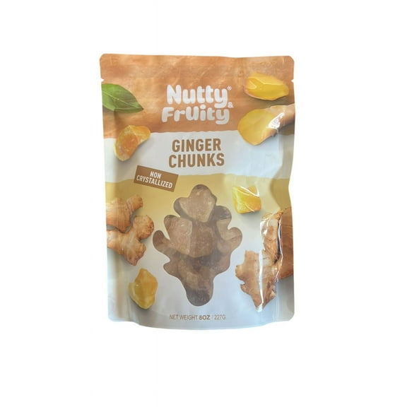 Nutty & Fruity Ginger Chunks, Non Crystallized