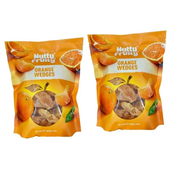 Nutty &Fruity Orange Wedges, 18oz (510g), GlutenFree, No Added Colors