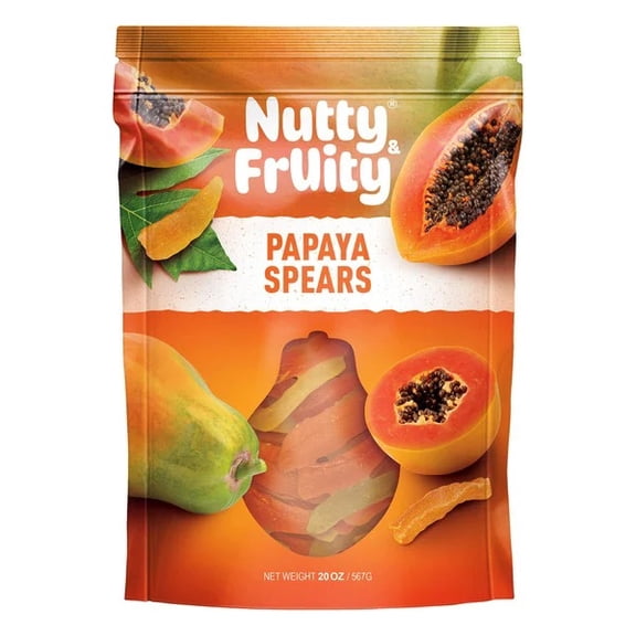 Nutty & Fruity Papaya Slices, 20 Ounce