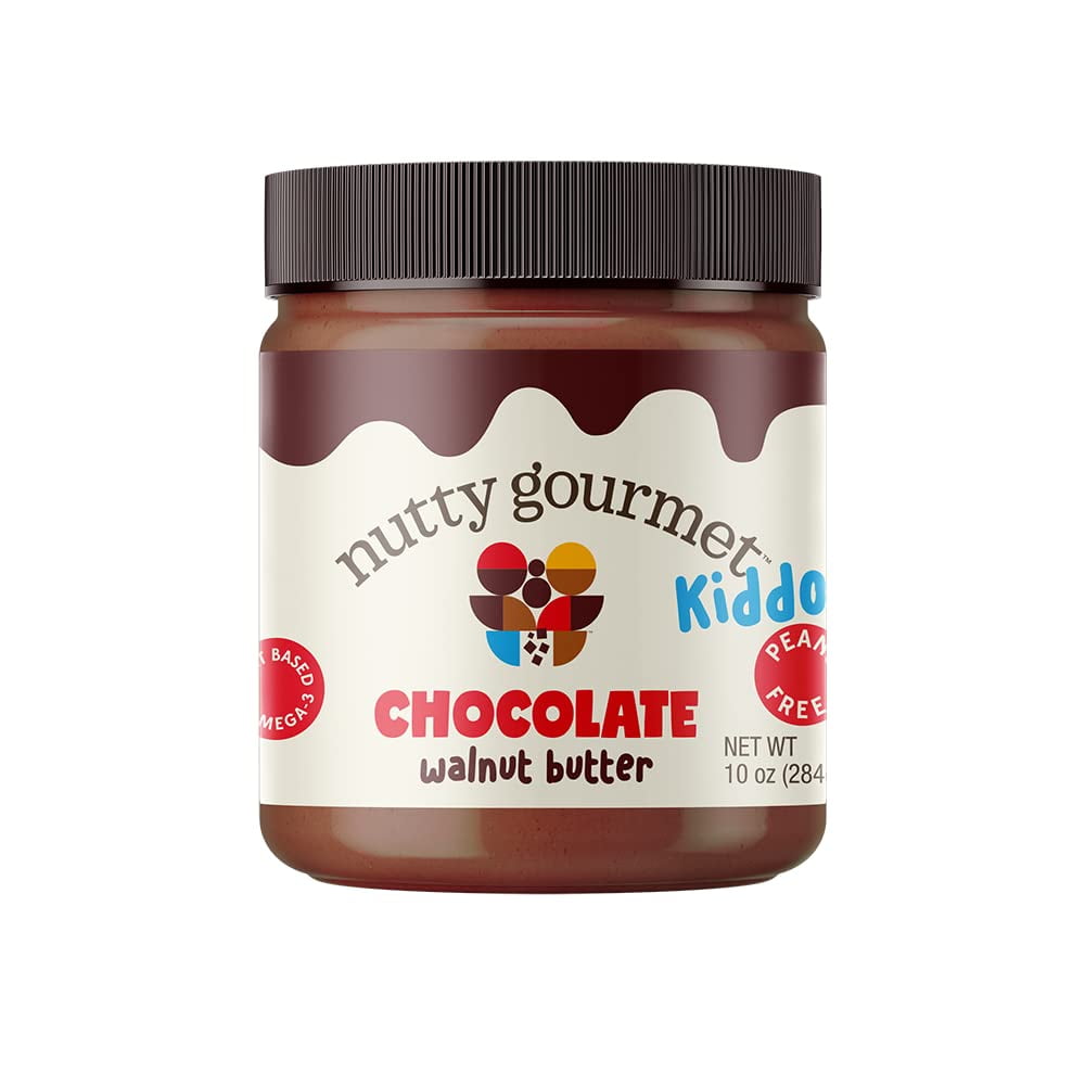 Nutty Gourmet Chocolate Spread TMA3 Omega3 Walnut Butter, Low Sugar