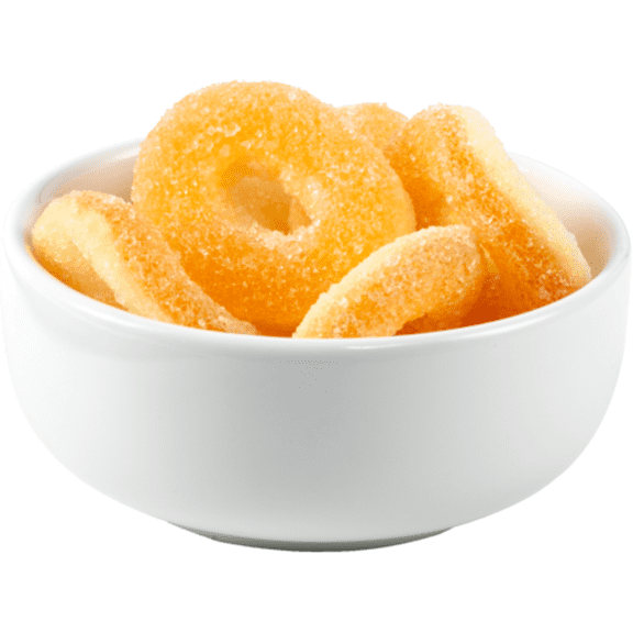 Nutty and Fruity EB Gummy Rings Peach 30 Lb