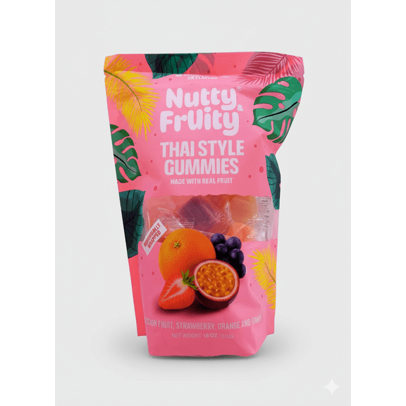 Nutty and Fruity Gummies Made With Real Fruit