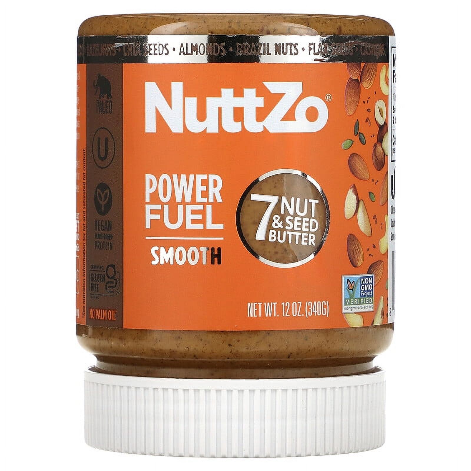 Nuttzo, Power Fuel, 7 Nut & Seed Butter, Smooth, 12 oz