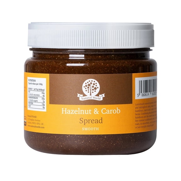 Nutural World Smooth Hazelnut and Carob Spread 35.27 oz