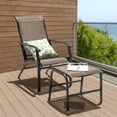 thumbnail image 1 of Nuu Garden 2 Piece Patio Lounge Chair, Reclining Chair with Ottoman, All-Weather Textilene Chaise Lounge, Metal Frame, 2 in 1 Combination, Brown, 1 of 10