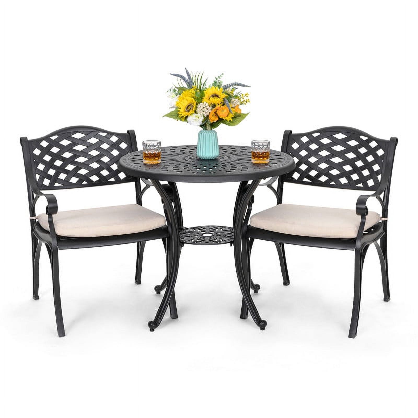 Better Homes & Gardens Azalea Ridge Outdoor Wicker 3 Piece Bistro Set, Orange