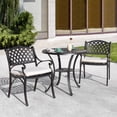 thumbnail image 1 of Nuu Garden 3 Piece Aluminum Patio Bistro Set with Cushions, Rust-Resistant Outdoor Patio Bistro Furniture Dining Set, Black&Beige, 1 of 9