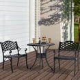 thumbnail image 1 of Nuu Garden 3-Piece Cast Aluminum Patio Bistro Furniture Set,Patio Bistro Set with Ice Bucket Function and Umbrella Hole,Black with Gold Speckles, 1 of 9