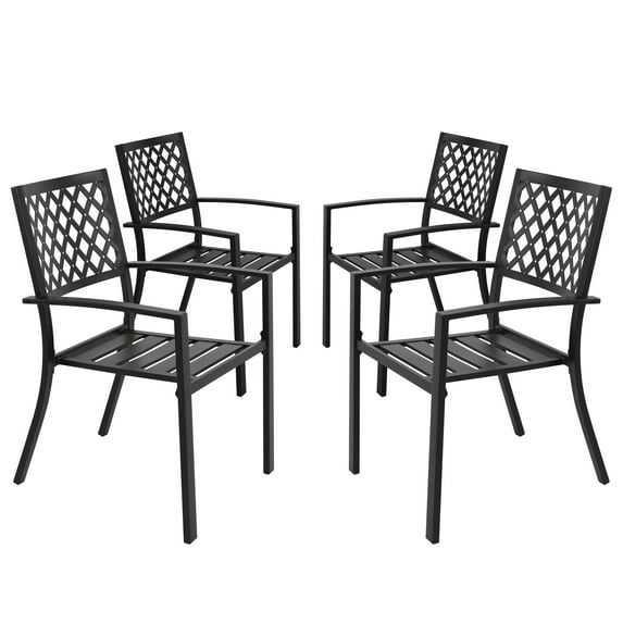 Nuu Garden 4PCS Stackable Iron Dining Chair