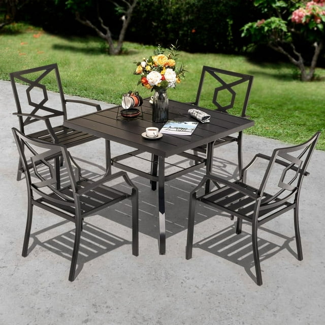 Free Shipping! Nuu Garden 5Piece Outdoor Iron Patio Dining Set