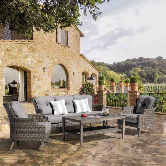 Nuu Garden 5-Piece Wicker Sofa Set