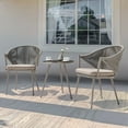 thumbnail image 1 of Nuu Garden Bistro Table and Chairs Set of 2, Woven Rope Conversation Patio Set, Beige, 1 of 10